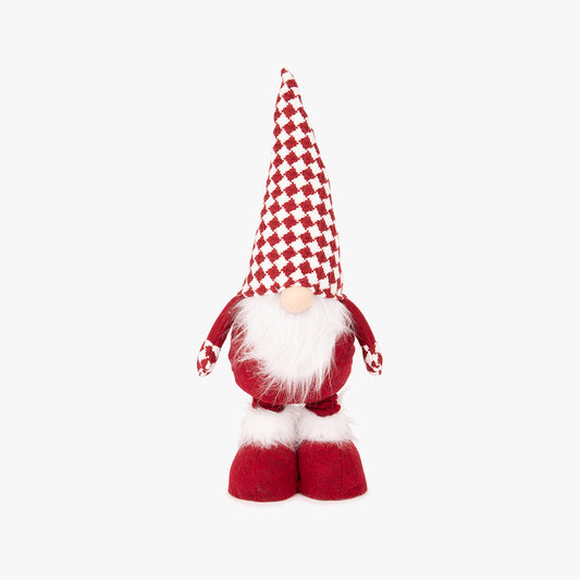 Elfe rouge avec chapeau à carreaux 81cm COZY