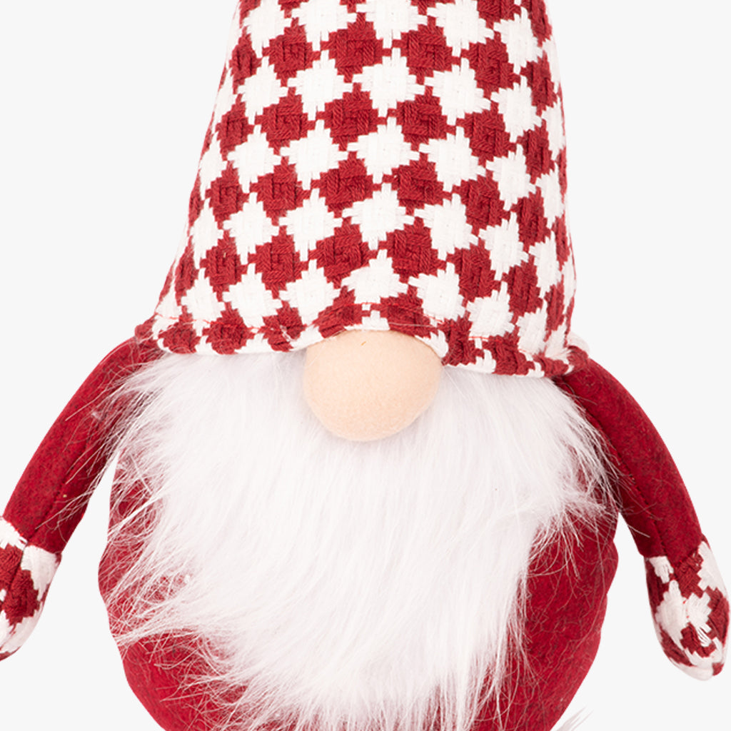 Elfe rouge avec chapeau à carreaux 81cm COZY