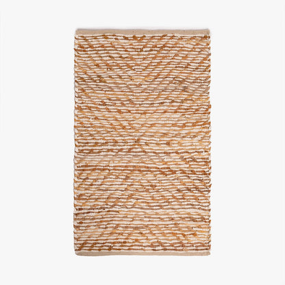 Rug leather/cotton natural/beige 70x110cm LIVELY 