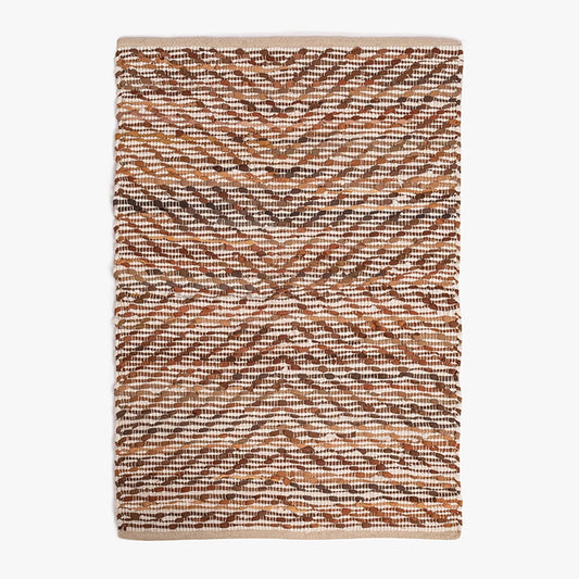 Rug leather/cotton multicolor 100x150cm LIVELY 