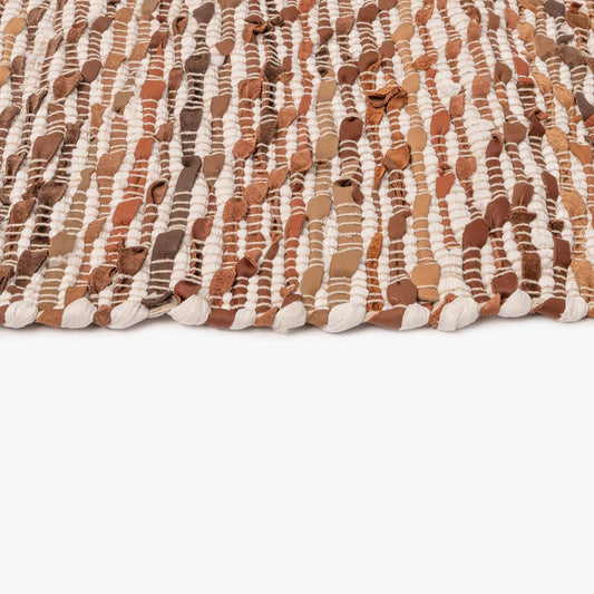 Rug leather/cotton multicolor 100x150cm LIVELY 