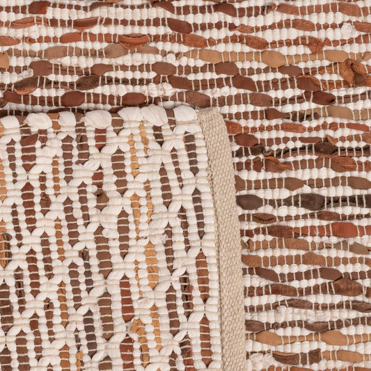 Rug leather/cotton multicolor 100x150cm LIVELY 