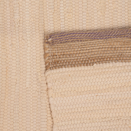 Tapete de Algodão e Juta Bege e Roxo 70x150 BLIDA