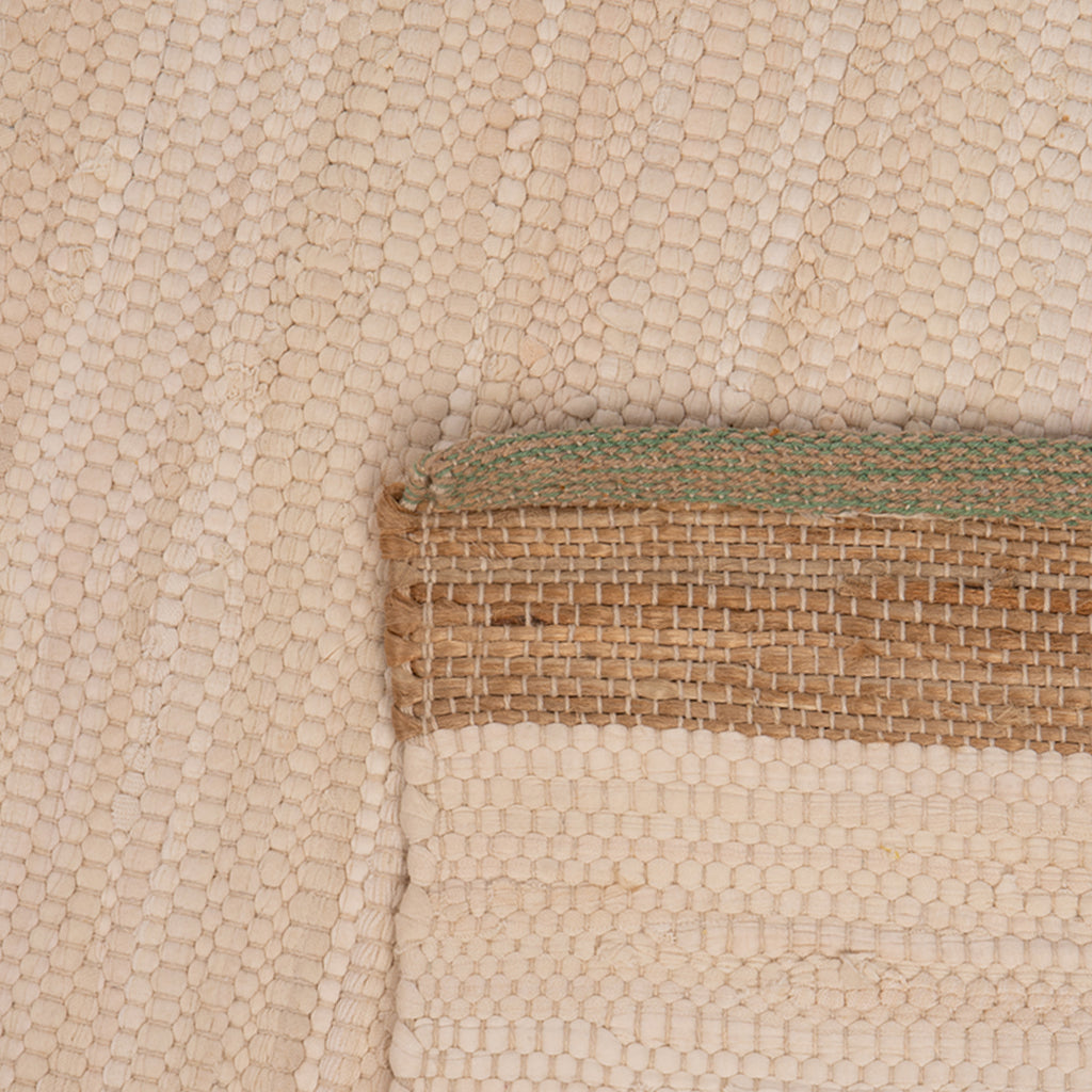 Jute/Cotton Rug White/Green 120x180 BLIDA