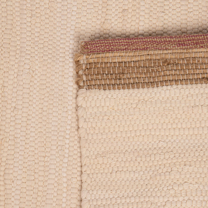 Tapete de Algodão e Juta Bege e Rosa 70x150 BLIDA