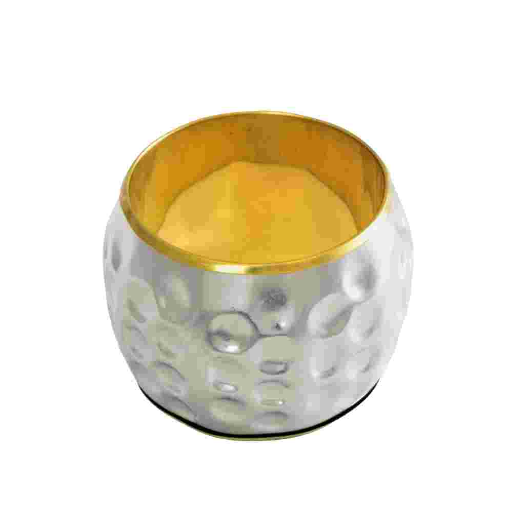 Anel de Guardanapo Martelado Prata e Ouro DAILY