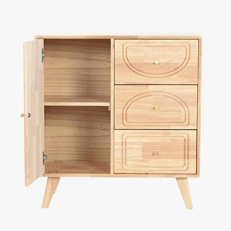 Aparador Natural 1 Puerta 3 Cajones 73,5x35x78