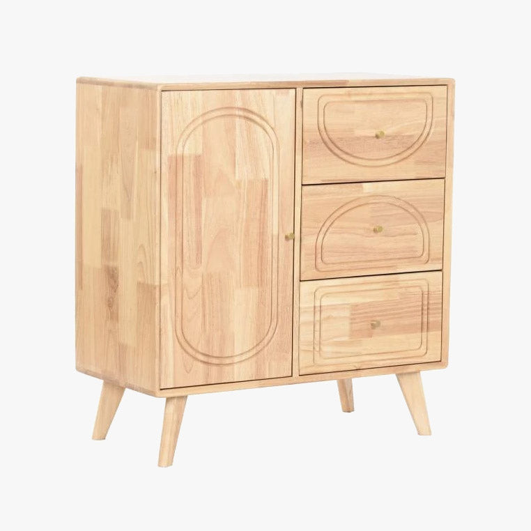 Aparador Natural 1 Puerta 3 Cajones 73,5x35x78