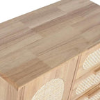 Aparador Rattan 1 Porta 4 Gavetas 73,5x35x78