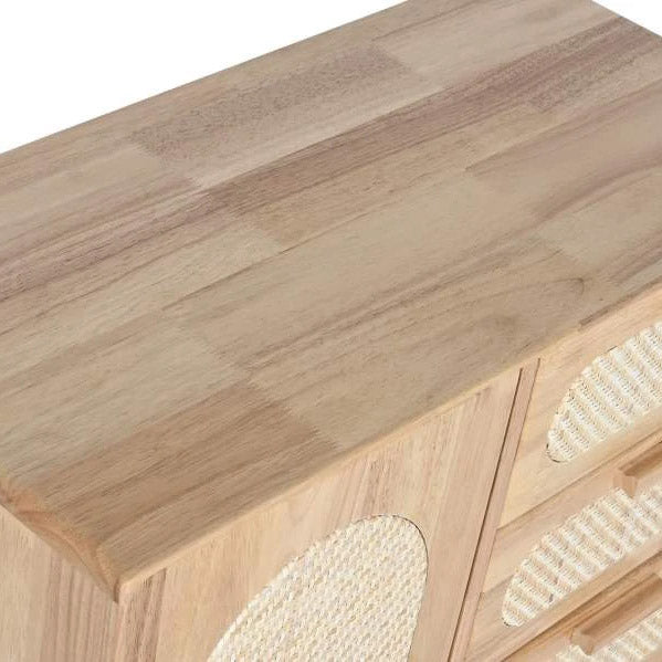 Aparador Rattan 1 Porta 4 Gavetas 73,5x35x78