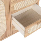 Aparador Rattan 1 Porta 4 Gavetas 73,5x35x78