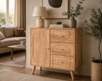 Aparador Natural 1 Puerta 3 Cajones 73,5x35x78