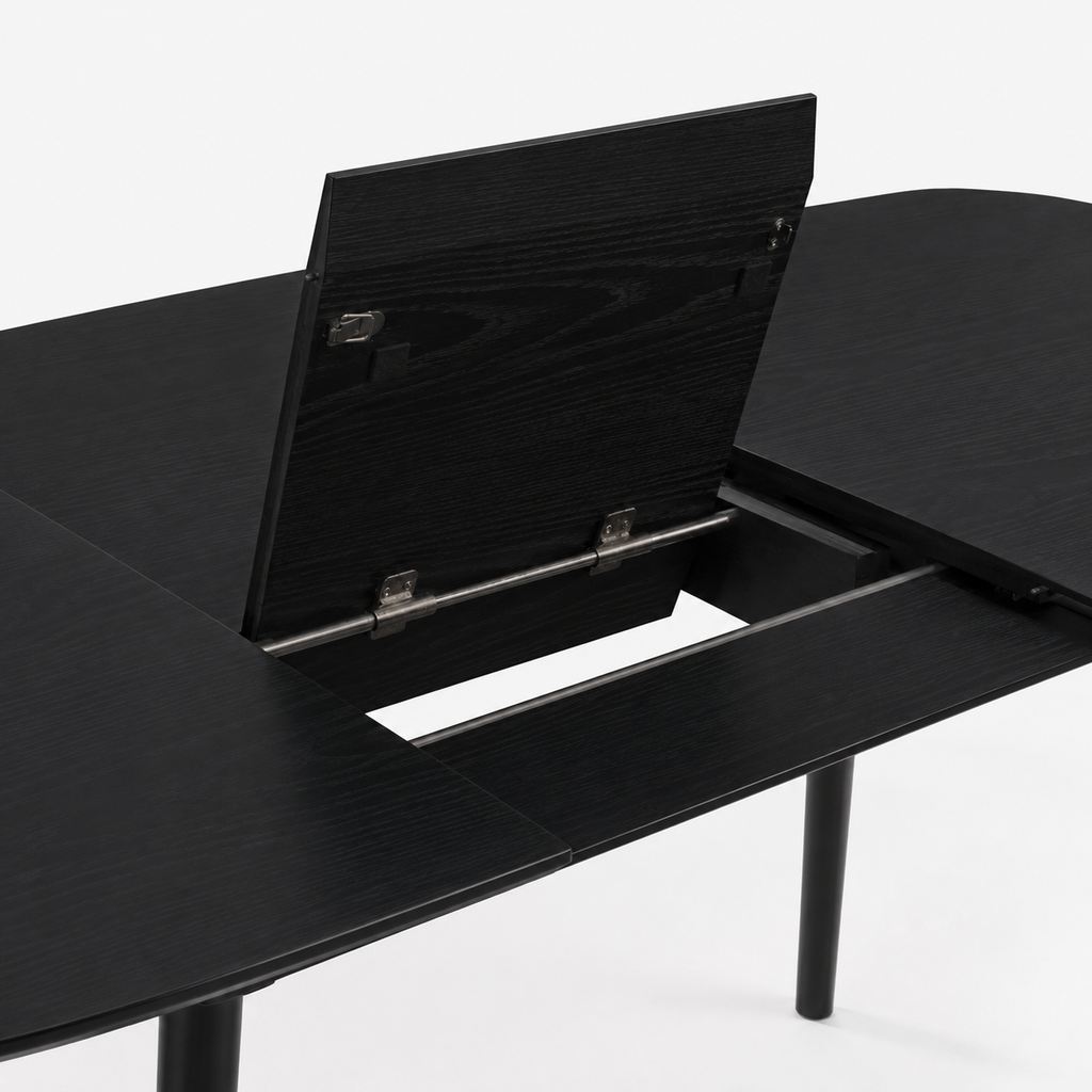 Mesa de Refeição Extensível Preta  PERLIS