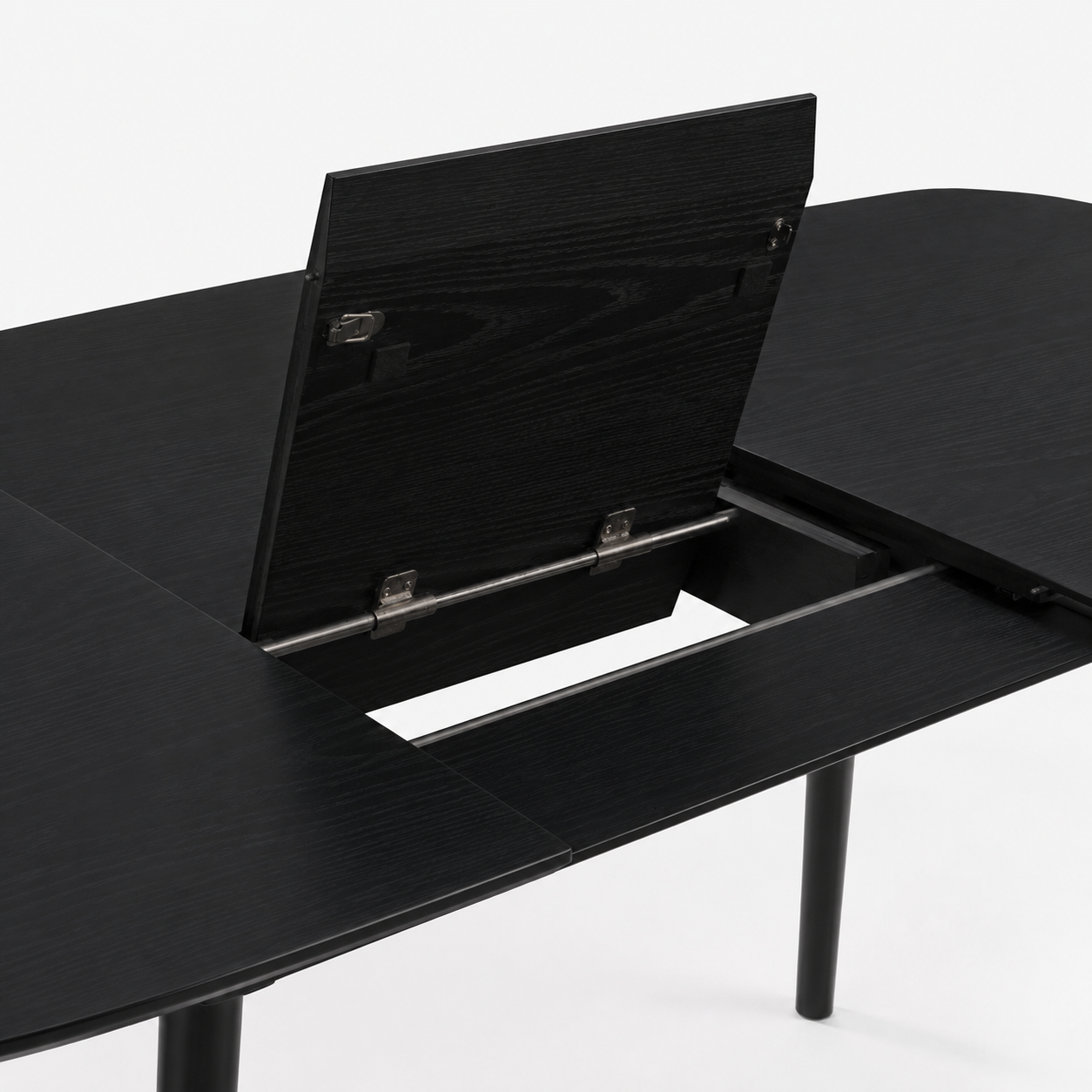 Mesa de Refeição Extensível Preta  PERLIS