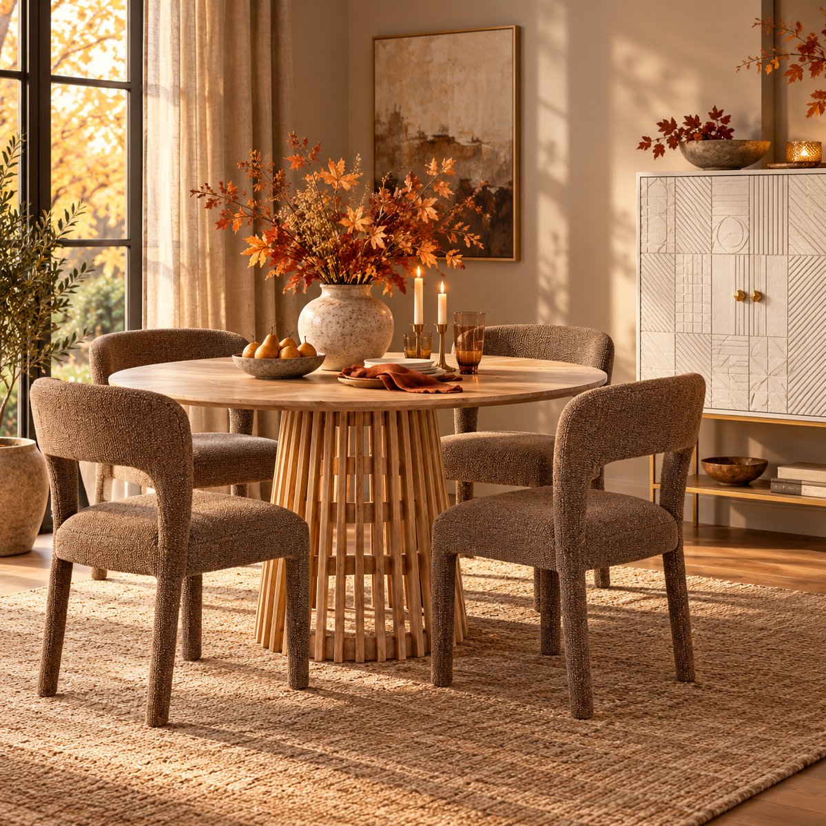 Mesa Redonda Madera 120cm ENLACE