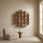 Estante Parede Teca 120x15x120 cm