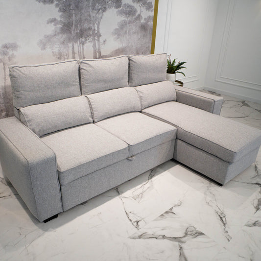 Sofá - Cama 4 Lugares com Chaise Longue Reversível e Arrumação - HarperC1536BFSRG8211_C24