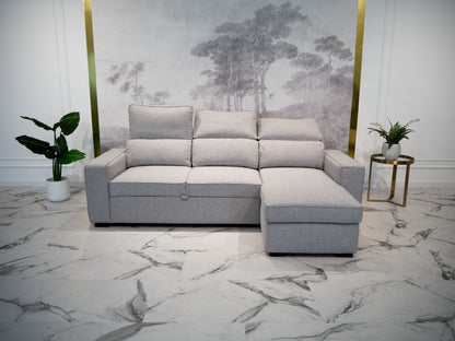 Sofá - Cama 4 Lugares com Chaise Longue Reversível e Arrumação - HarperC1536BFSRG8211_C24