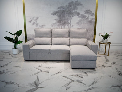Sofá - Cama 4 Lugares com Chaise Longue Reversível e Arrumação - HarperC1536BFSRG8211_C24
