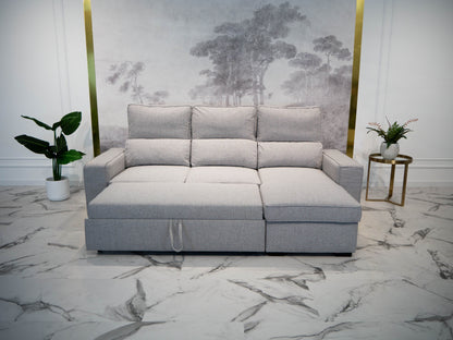 Sofá - Cama 4 Lugares com Chaise Longue Reversível e Arrumação - HarperC1536BFSRG8211_C24