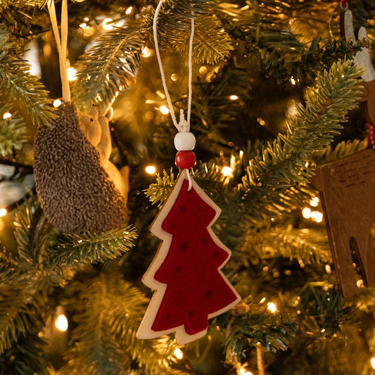 Red Christmas Tree Ornament KITSCH