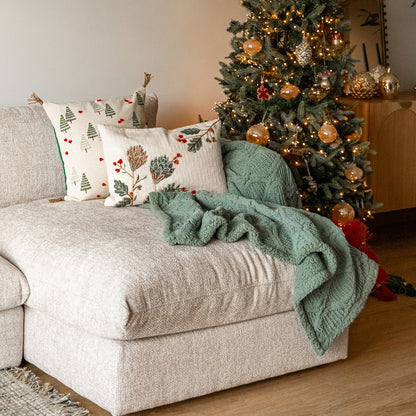 Green knit blanket 125x150cm ALASKA