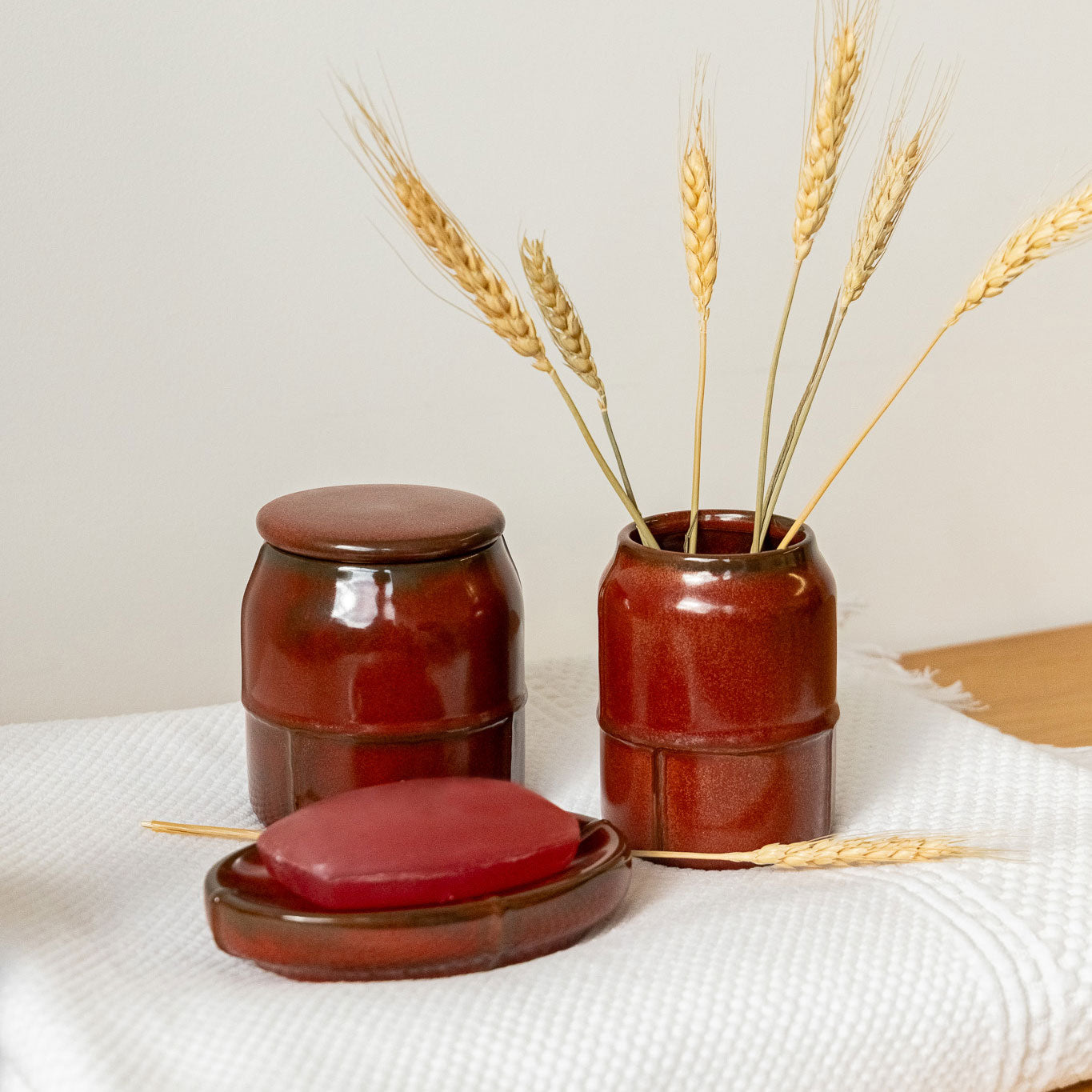 Porte-savon en céramique brique IOS