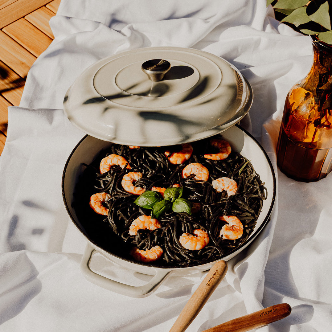 Caçarola Paella de ferro fundido Branca D30 CHEF