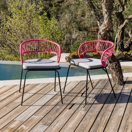 Cadeira rosa 56x58x80cm PANTAI