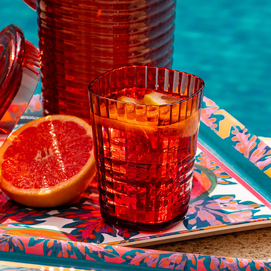 Vaso bajo coral PICOS
