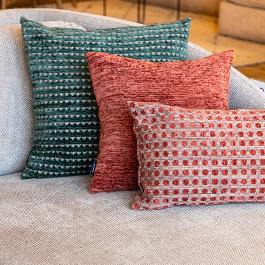 Pink chenille cushion cover 40x40cm INDIE