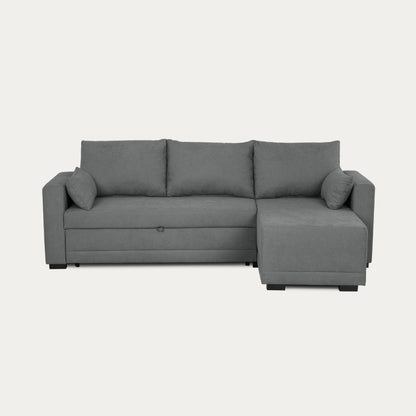 Sofá - Cama 3 Lugares com Chaise Longue Reversível - LeahC729CCSRG3810_C24