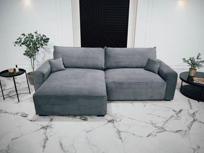 Sofá - Cama 4 Lugares com Chaise Longue Reversível - LaurenC1511ACSRG7932_C24