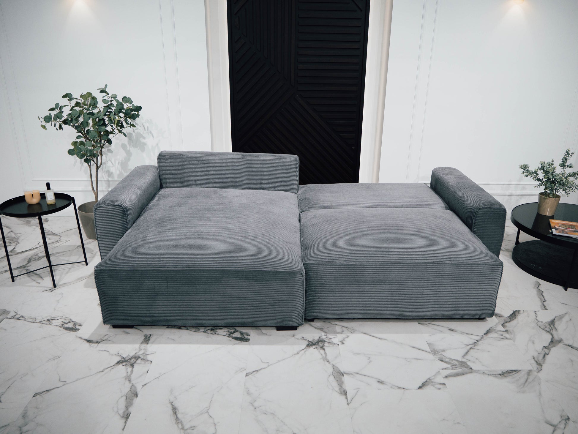 Sofá - Cama 4 Lugares com Chaise Longue Reversível - LaurenC1511ACSRG7932_C24