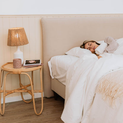 Beige upholstered headboard Maia