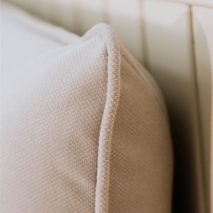 Beige upholstered headboard Maia