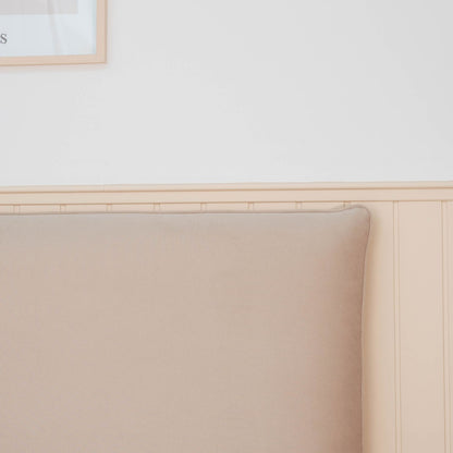 Beige upholstered headboard Maia