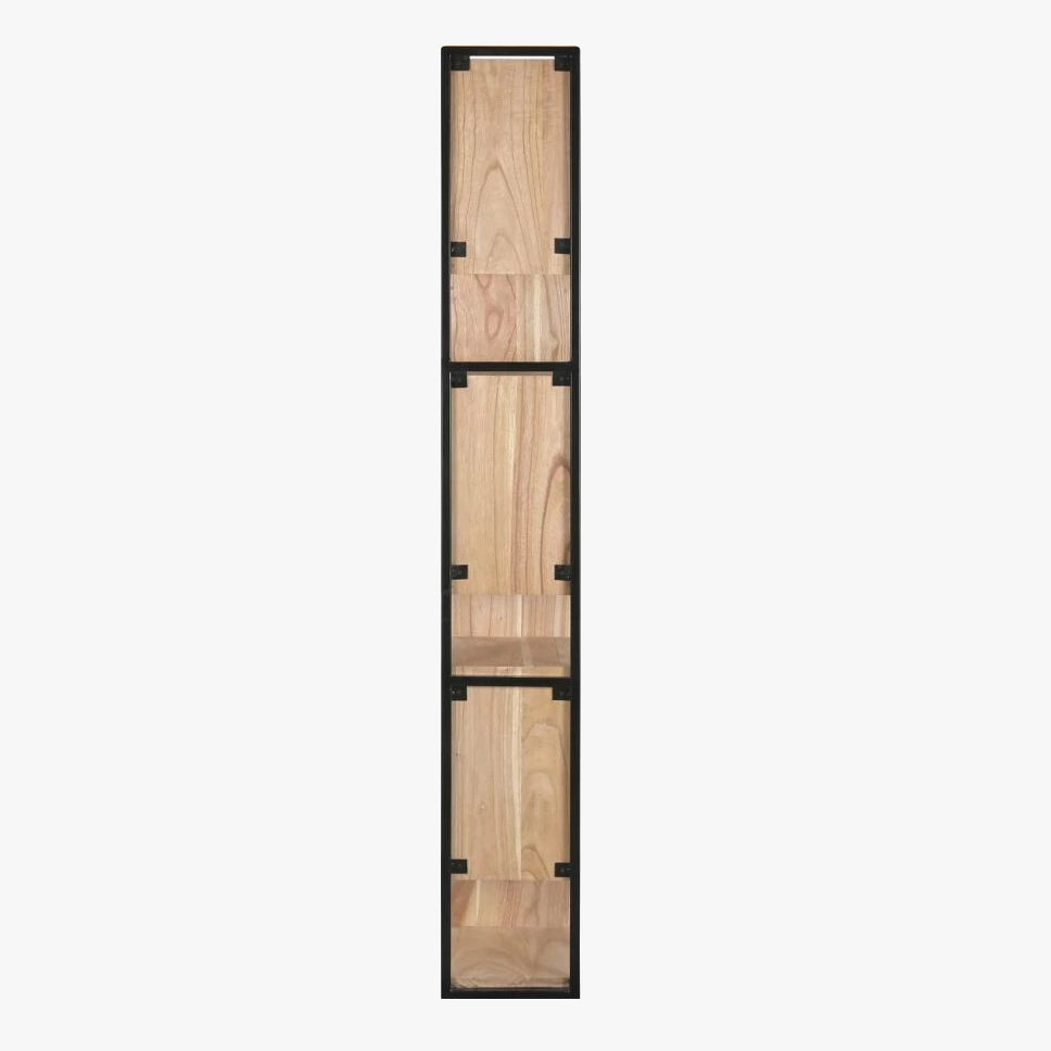 Estante Madeira e Metal 110x27x195 cm