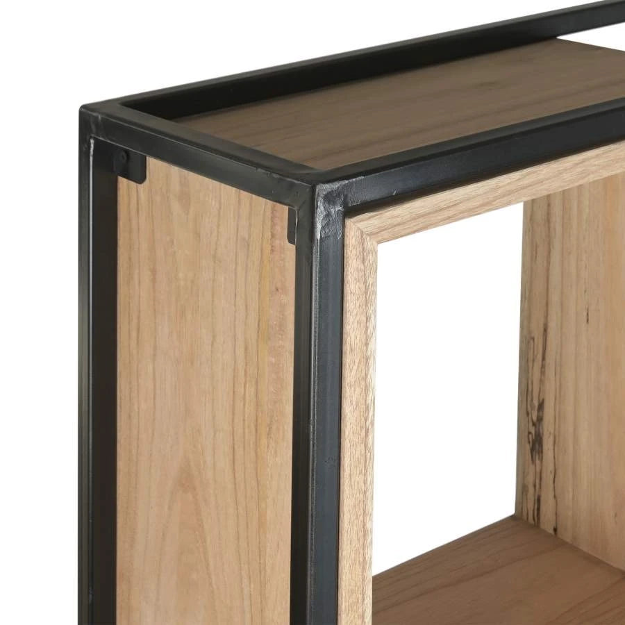 Estante Madeira e Metal 110x27x195 cm