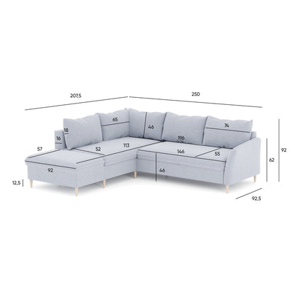 Sofá Cama Chaise Longue de Canto 5 Lugares – AriaSofá Cama Chaise Longue de Canto 5 Lugares – Aria