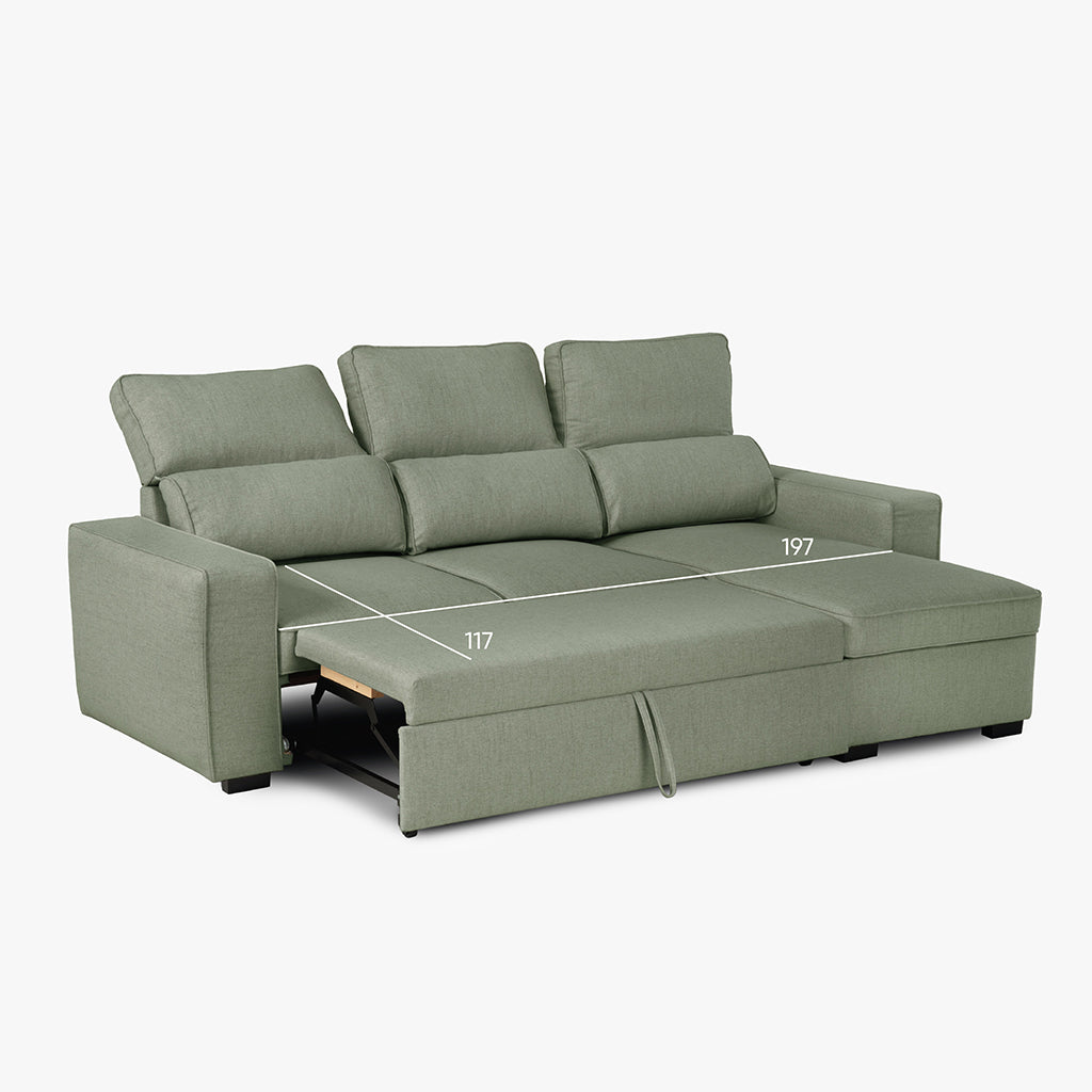 Sofá Cama com Chaise Longue SANDLER