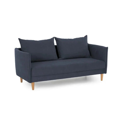 Sofá 3 Lugares com pé alto de madeira, braços finos, daybed, Cinzento EscuroS10223SSRAG2721_C24
