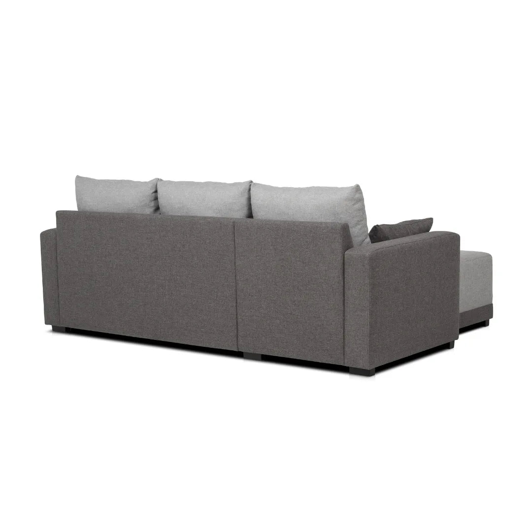 Sofá - Cama 3 Lugares com Chaise Longue Reversível - LeahC729CCSRG3810_C24