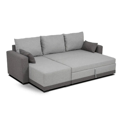 Sofá - Cama 3 Lugares com Chaise Longue Reversível - LeahC729CCSRG3810_C24