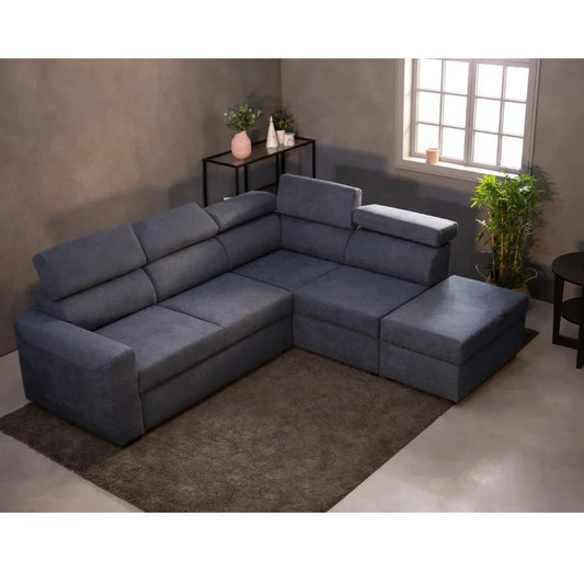 Sofá - Cama de Canto 4 Lugares - Chaise Longue Direita - BillC1178AFDRG2721_C24