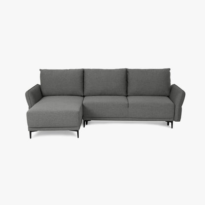 Sofá cama com chaise longue reversível cinza escuro TOBY