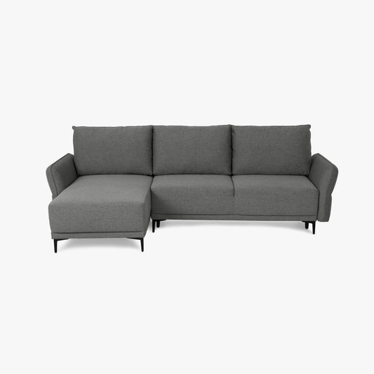 Sofá cama com chaise longue reversível cinza escuro TOBY