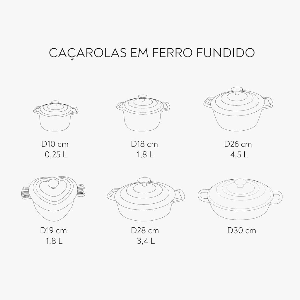 Caçarola mini ferro fundido vermelha D10cm | 0,25 L CHEF