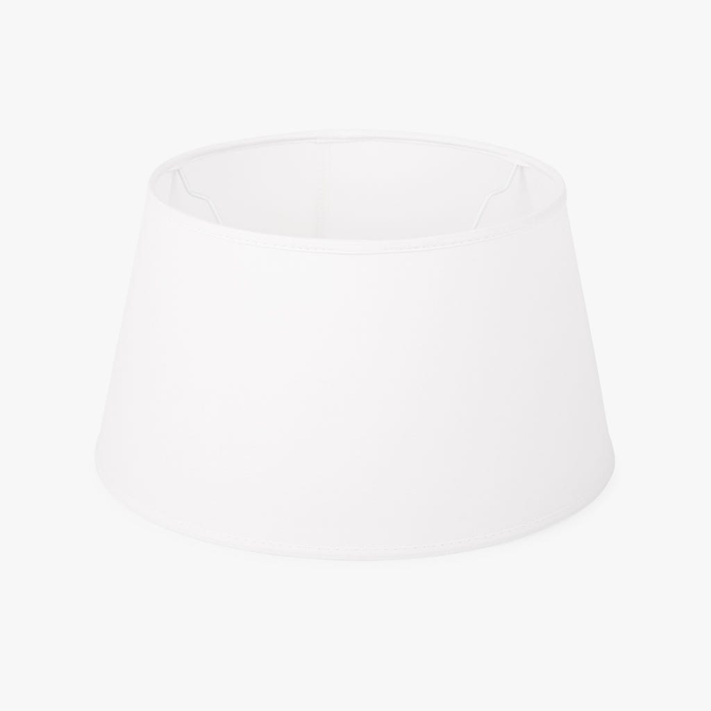 Abatjour Drum em Algodão Branco D30cm - Gato Preto