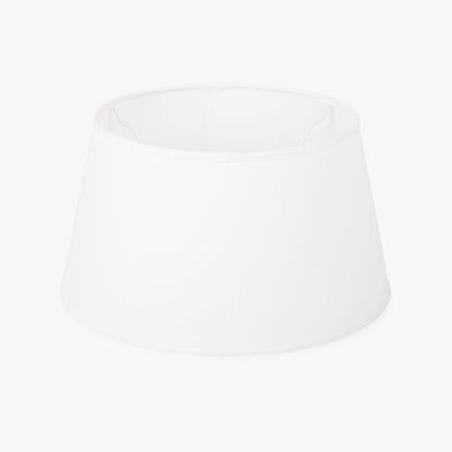 Abatjour Drum em Algodão Branco D30cm - Gato Preto